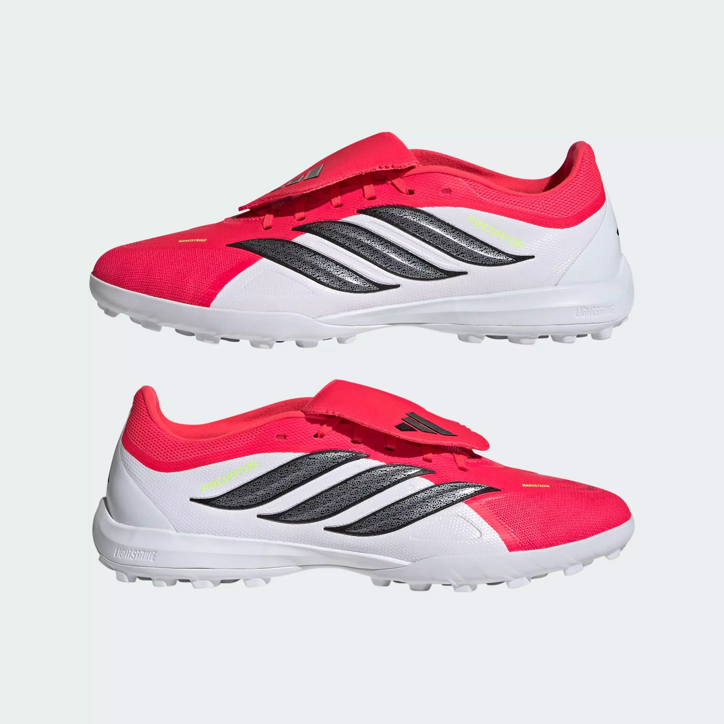 Football PREDATOR LEAGUE Fold-Over Tongue Turf Football Shoes Unisex Red JR7873