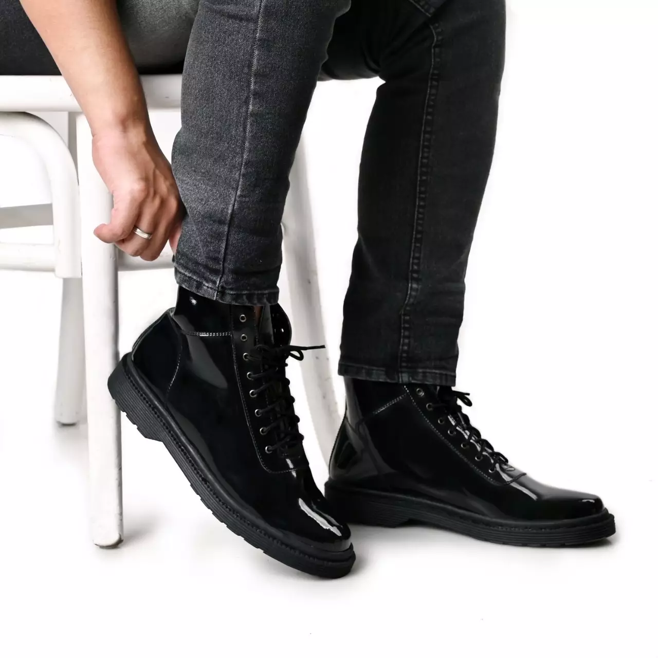 Country Boots Shinzo Sepatu Boots Pria Hitam