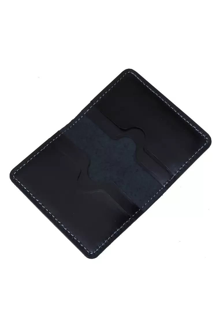 Zackly Card Wallet Many Slot Handmade Material Genuine Leather 024 ORIGINAL - Black