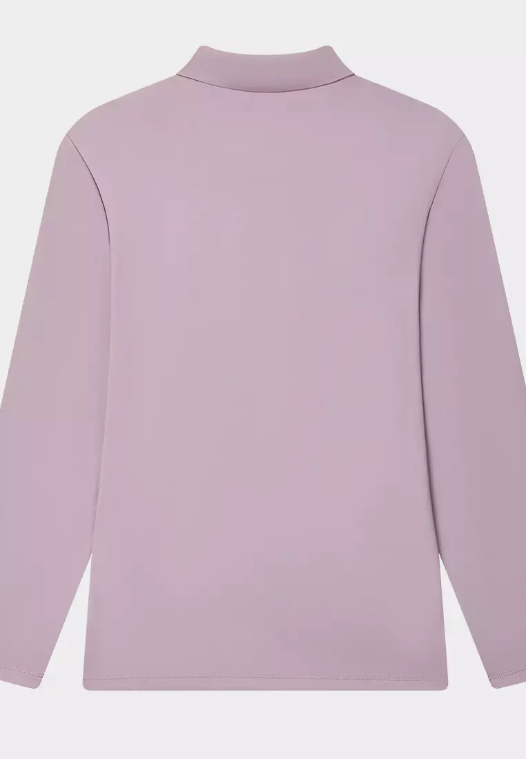 CORE LIFESTYLE BLUE GEOMETRIC SNOW ART Men Long Sleeve Polo (Black / Pink)