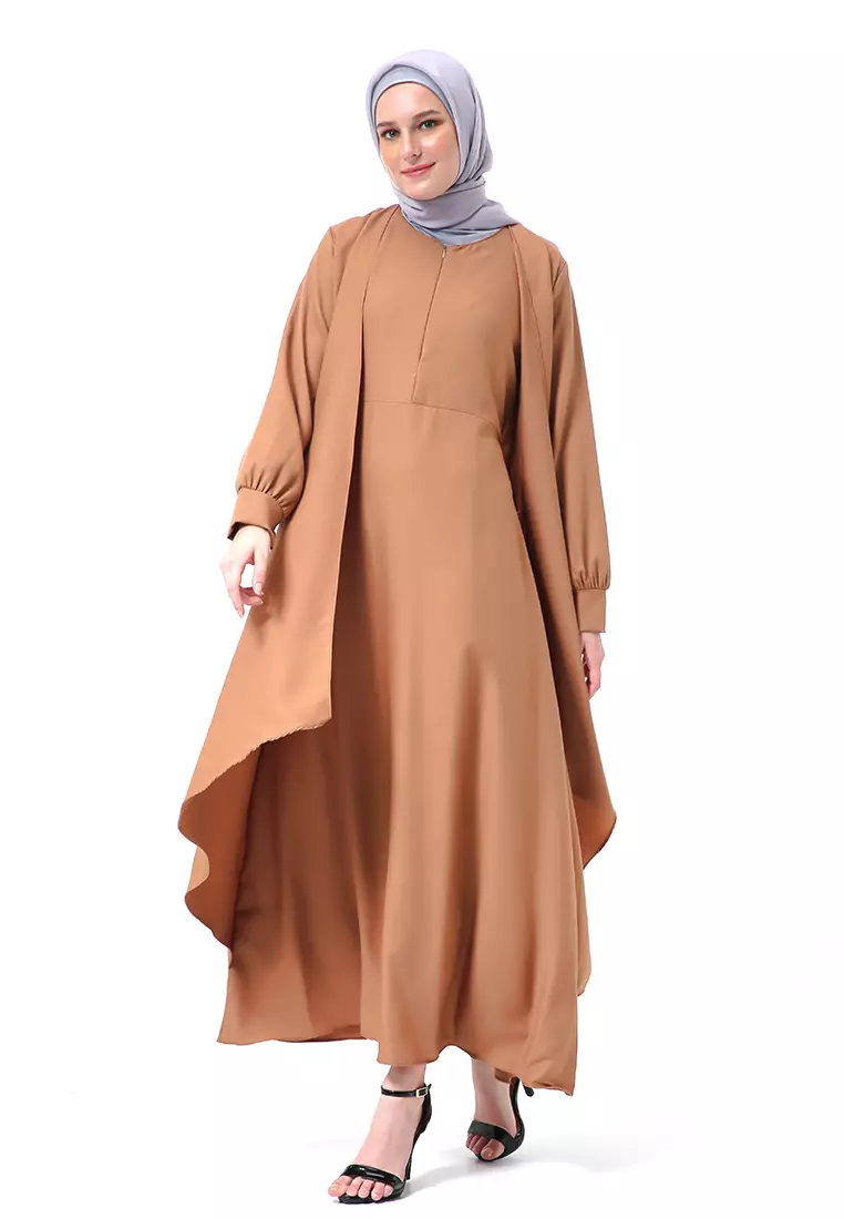 Catline Dress Gamis Jumbo Syar'i Lengan Panjang Regular Fit Premium Quality - Milo