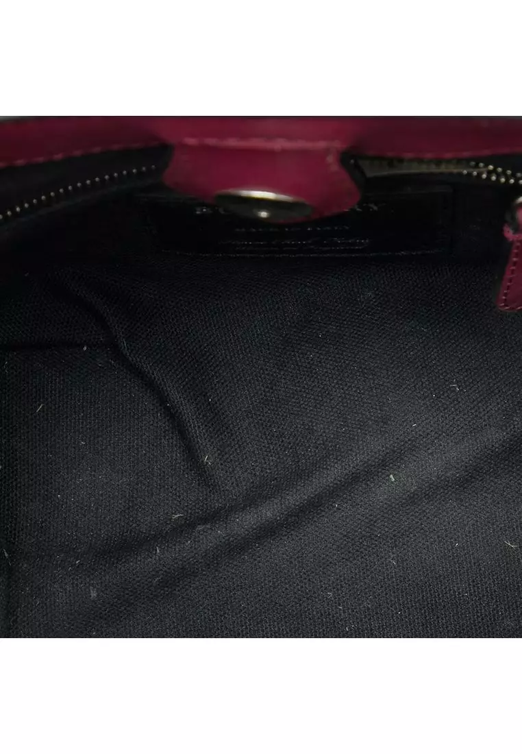 Pre-Loved Burberry Baby Studded Leather And House Check Banner Satchel