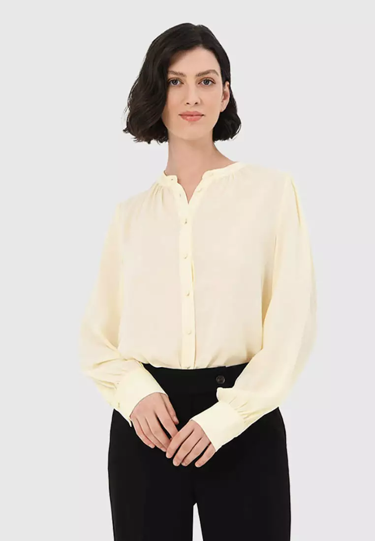 Amalfi Gathered Neck Blouse