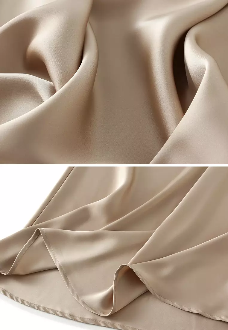 Draped Satin Fishtail Skirt‌ AF9902