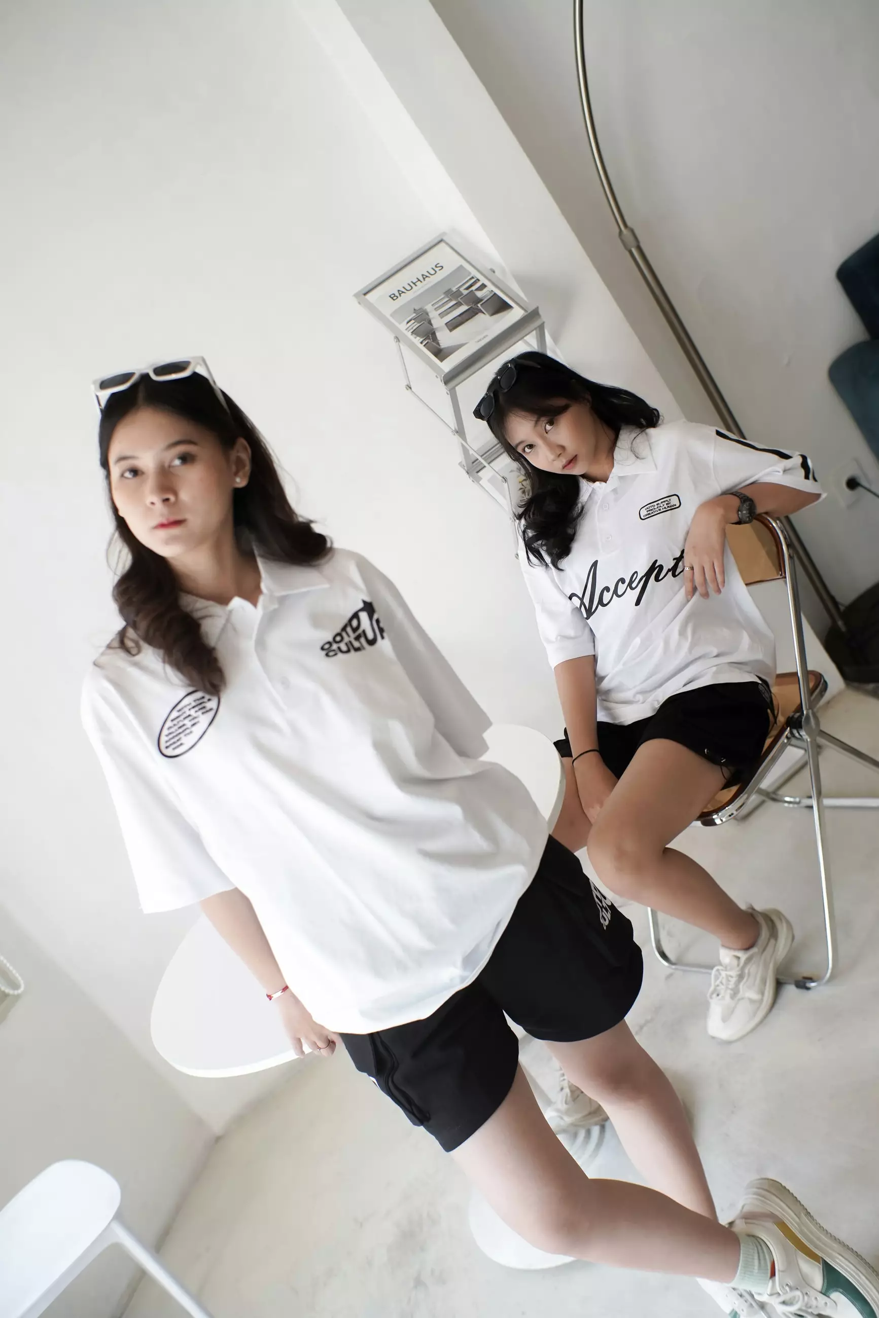 OOTDSUPPLY Oversize Polo Shirt Culture Black Kaos Oversize Pria dan Wanita