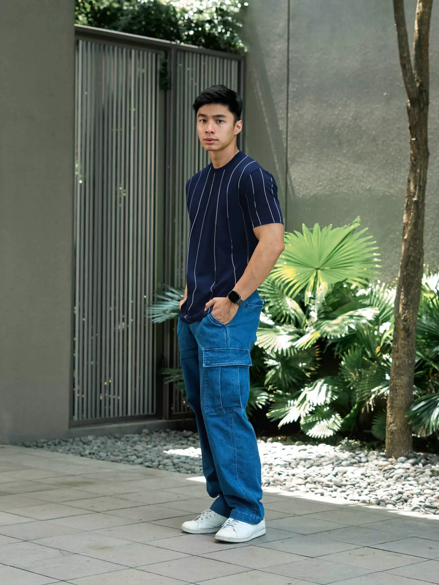 Kale Uranus Navy / Cotton Cloudy / Kaos Boxy Fit / Kaos Korea / Atasan Kaos Pria / Kaos Basic Pria