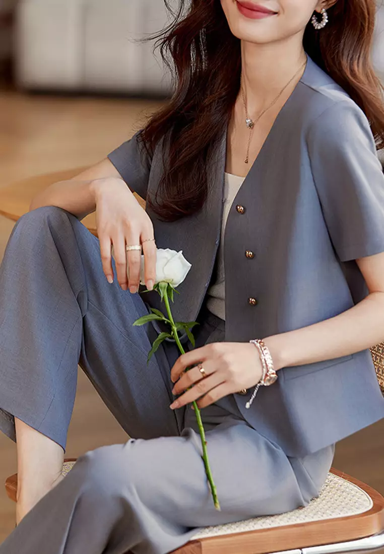 Comfortable Short Sleeve Suit Jacket YGH-EG1303