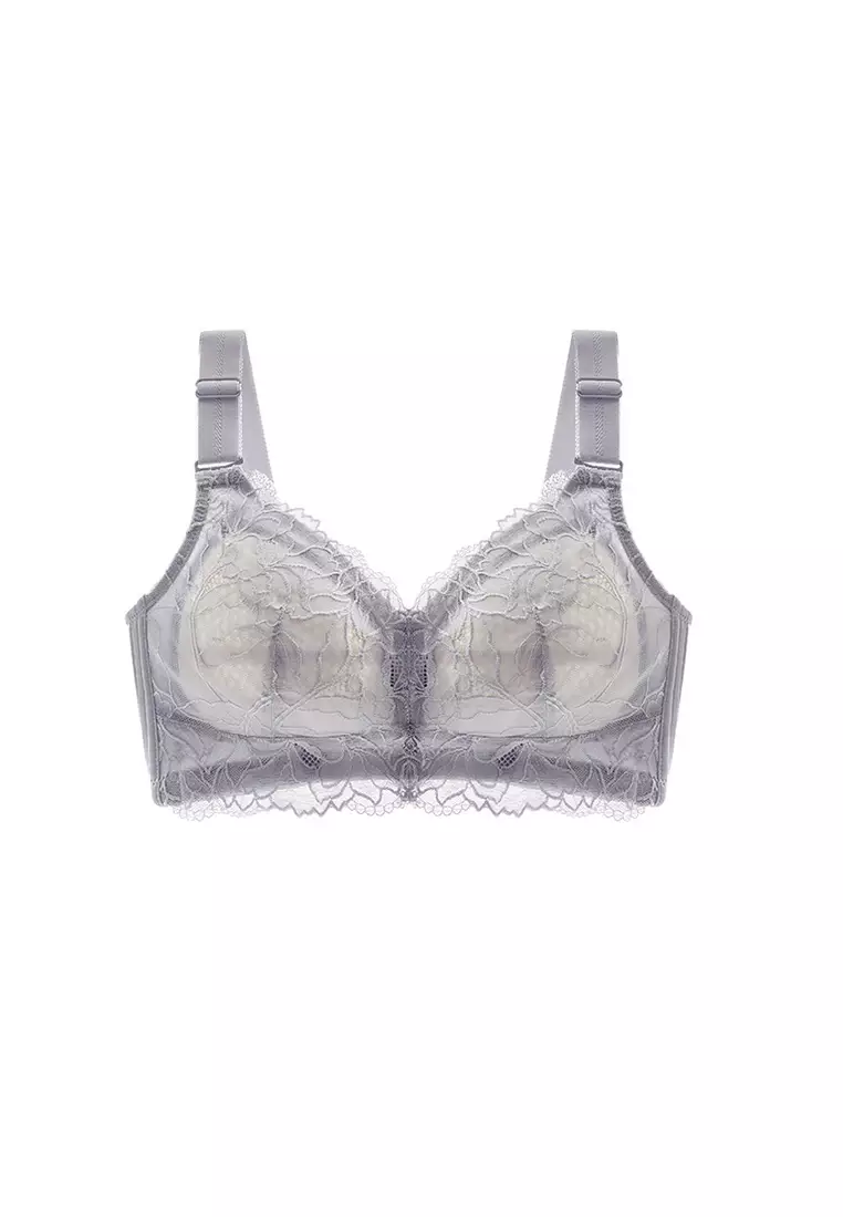 Buy YSoCool Women Full Coverage Unlined Wirefree Thin Section Soft Cup Lace  Bra Online