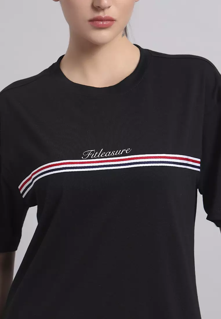 Women’s Essential Oversized Workwear Black Tee