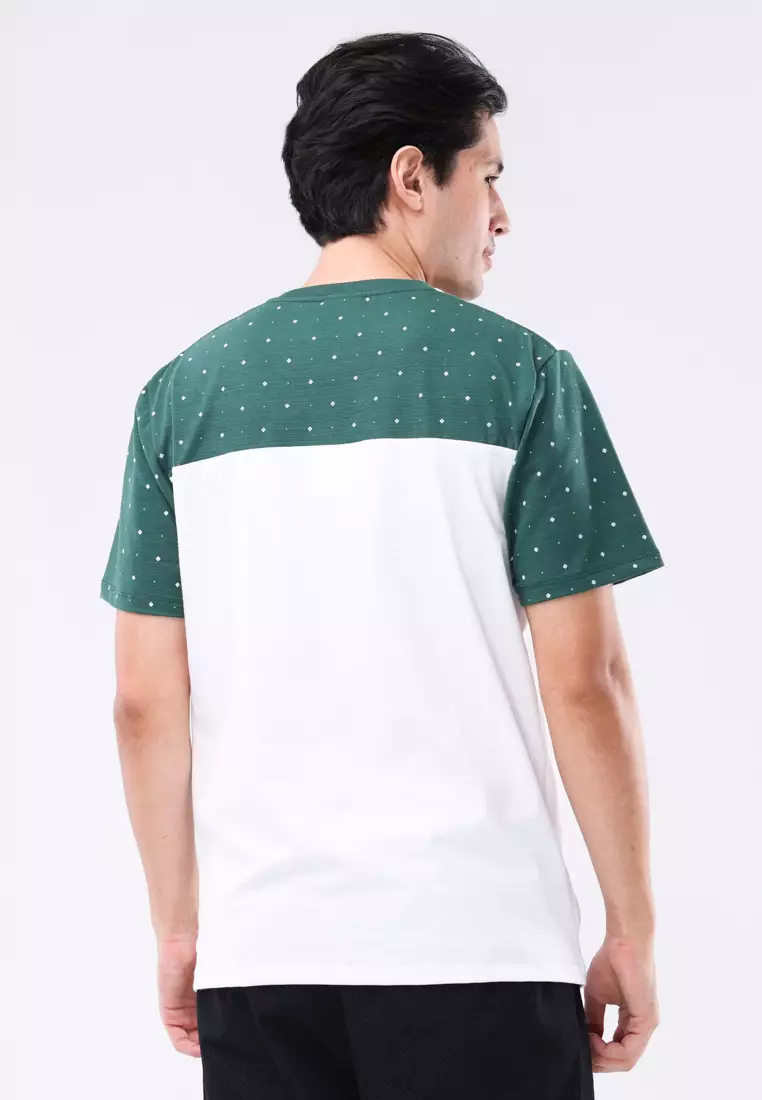 Round Neck Streaky Short Sleeves