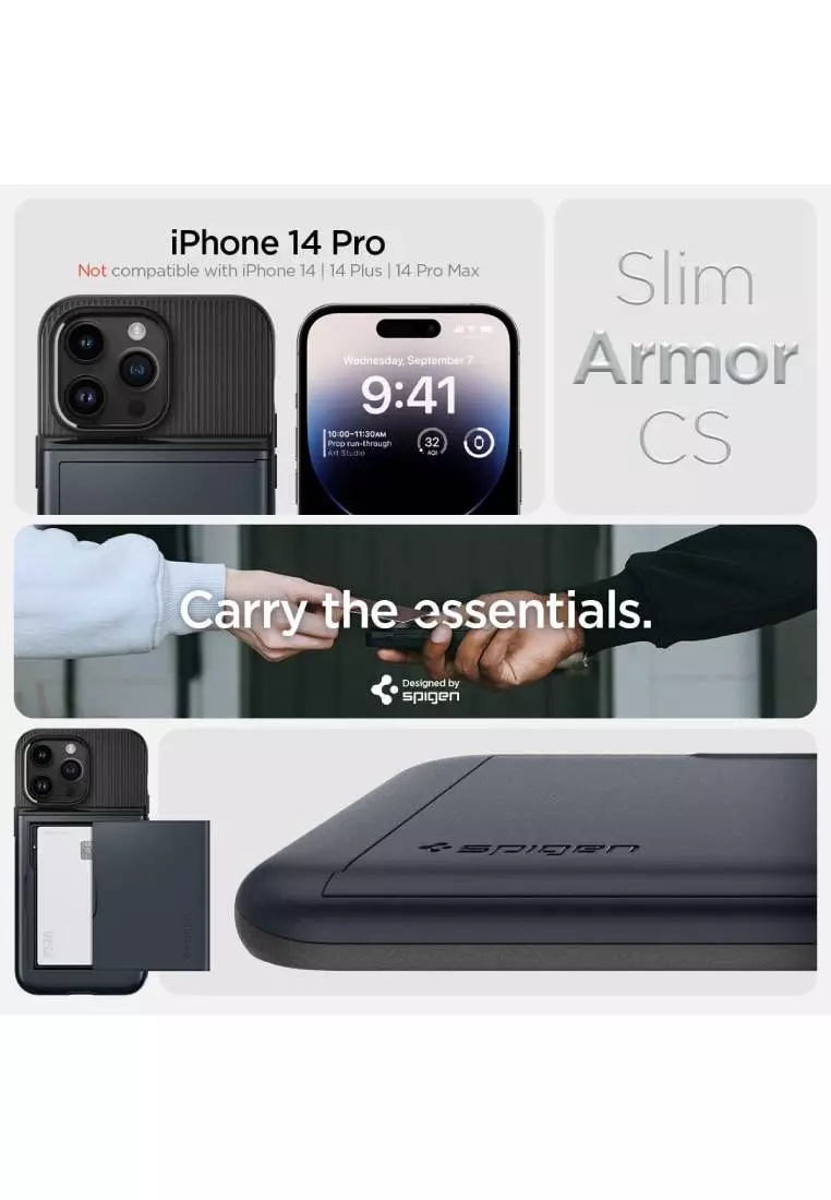 Spigen - Slim Armor Magsafe Case for Apple iPhone 14 Plus - Gunmetal