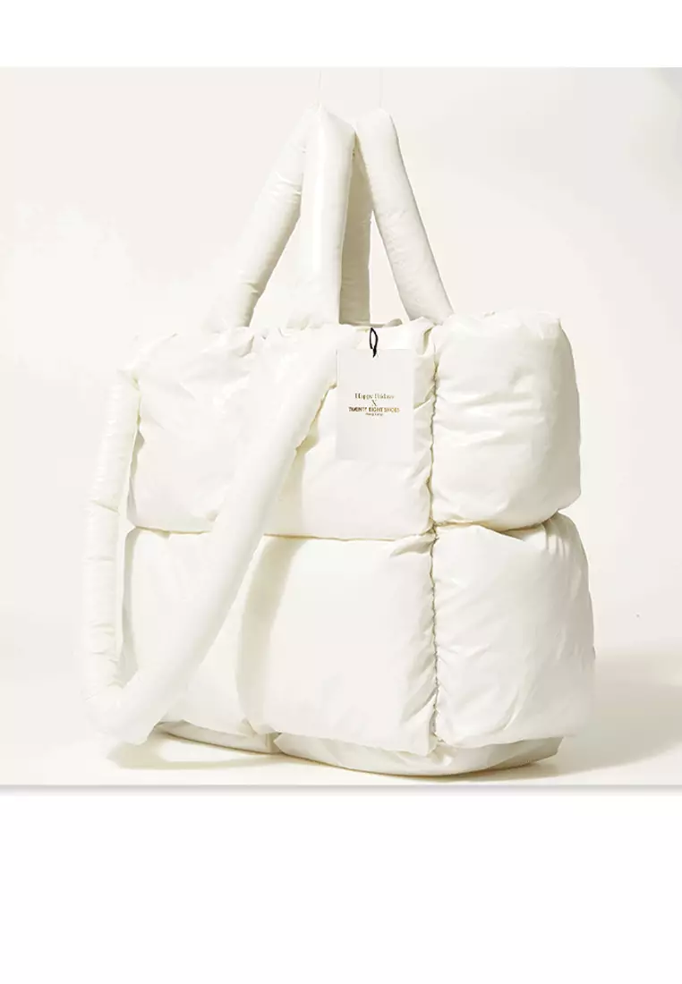 羽絨棉服柔軟方格手提包 HMJ-59-8776