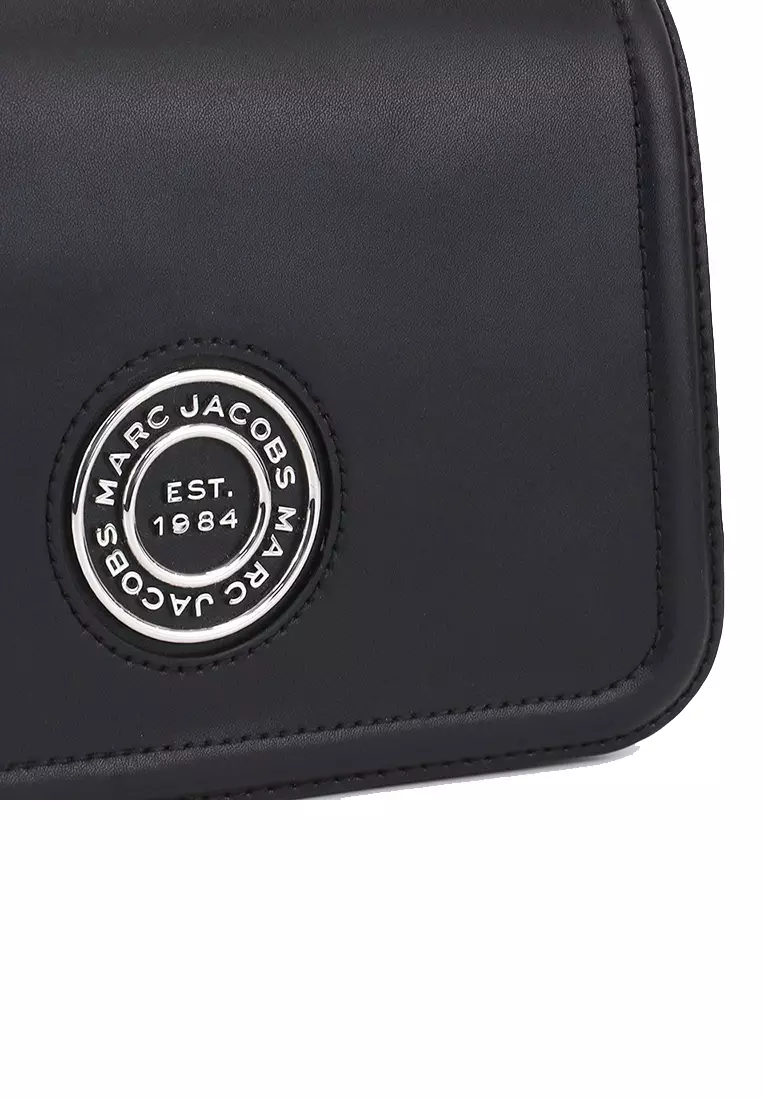 Leather Full Flap Logo Shoulder Bag Black H901L01RE21