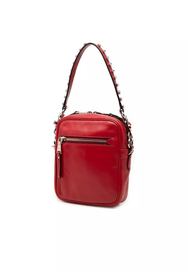 Pre-Loved Miu Miu Vitello Soft Crystal Embellished Solitaire Camera Bag