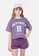 Gen Woo purple Collegic Crop Box T-Shirt 09FF6KA0149B5FGS_4