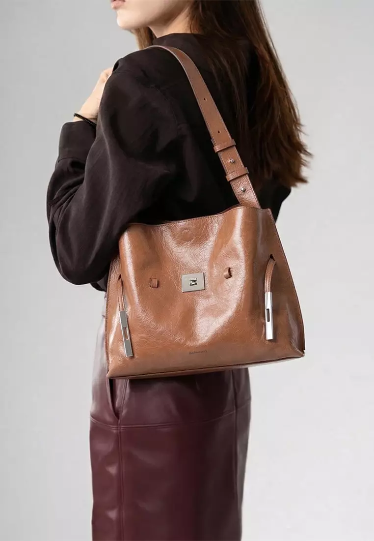 SAOI Belt Tote II Small - Distressed Caramel