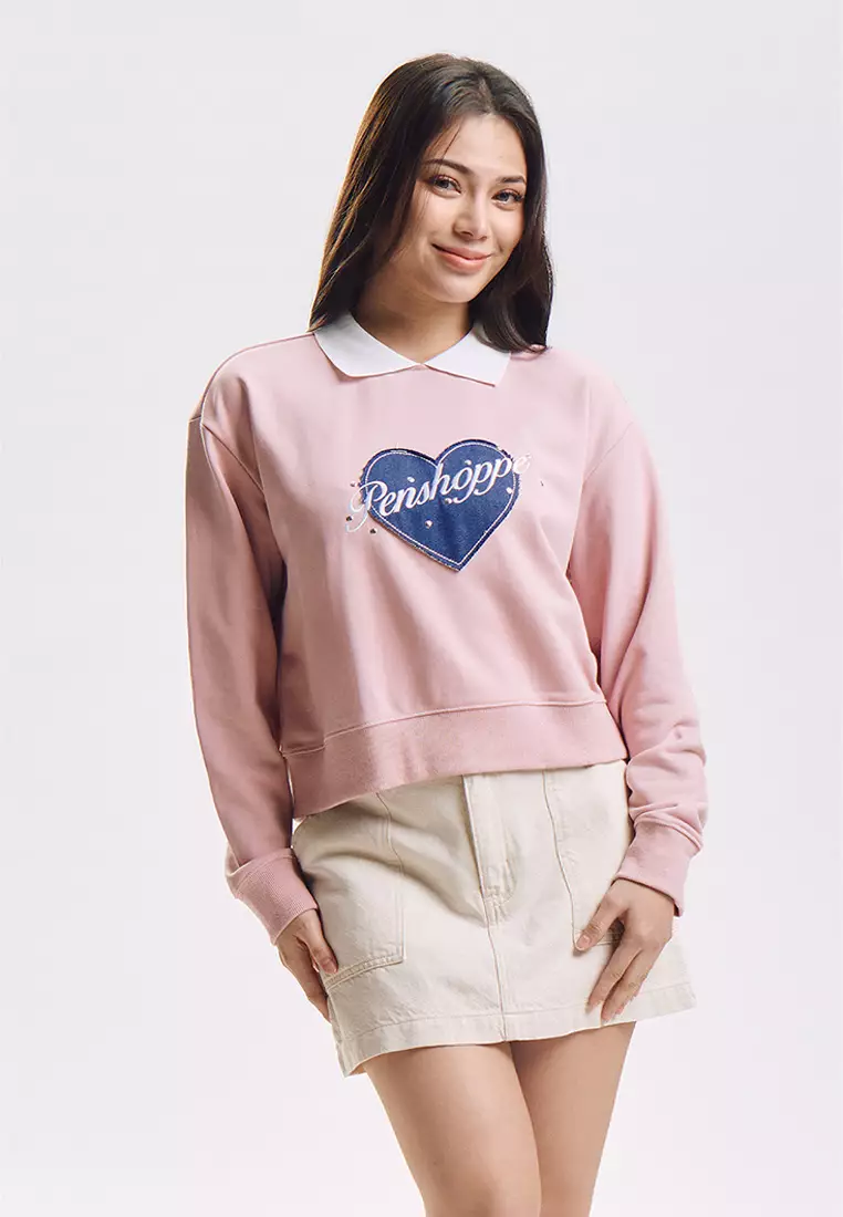 Relaxed Twofer Cropped Pullover