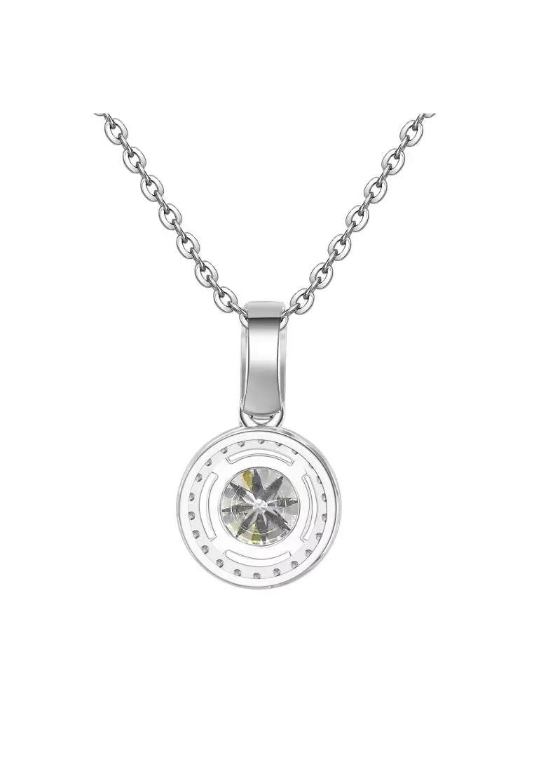 Berlian Moissanite Corentin Pendant [GRA CERTIFICATE MOISSANITE DIAMOND] - Kalung 1.0 CT Moissanite Diamond 925 Silver CELESTA by Her Jewellery