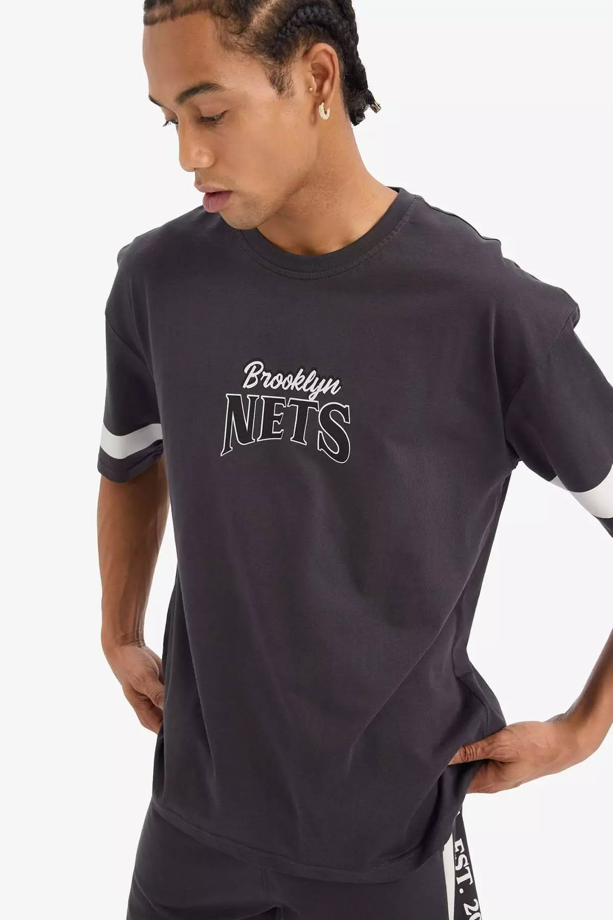 Defactofit Nba Brooklyn Nets 寬鬆闊管剪裁 T恤