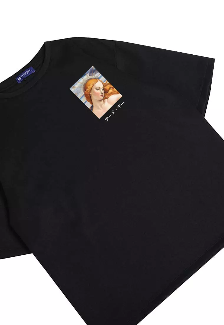 MTS44 Kaos Oversize Gambar Wanita ScubaLux Bahan Tebal "venus" hitam