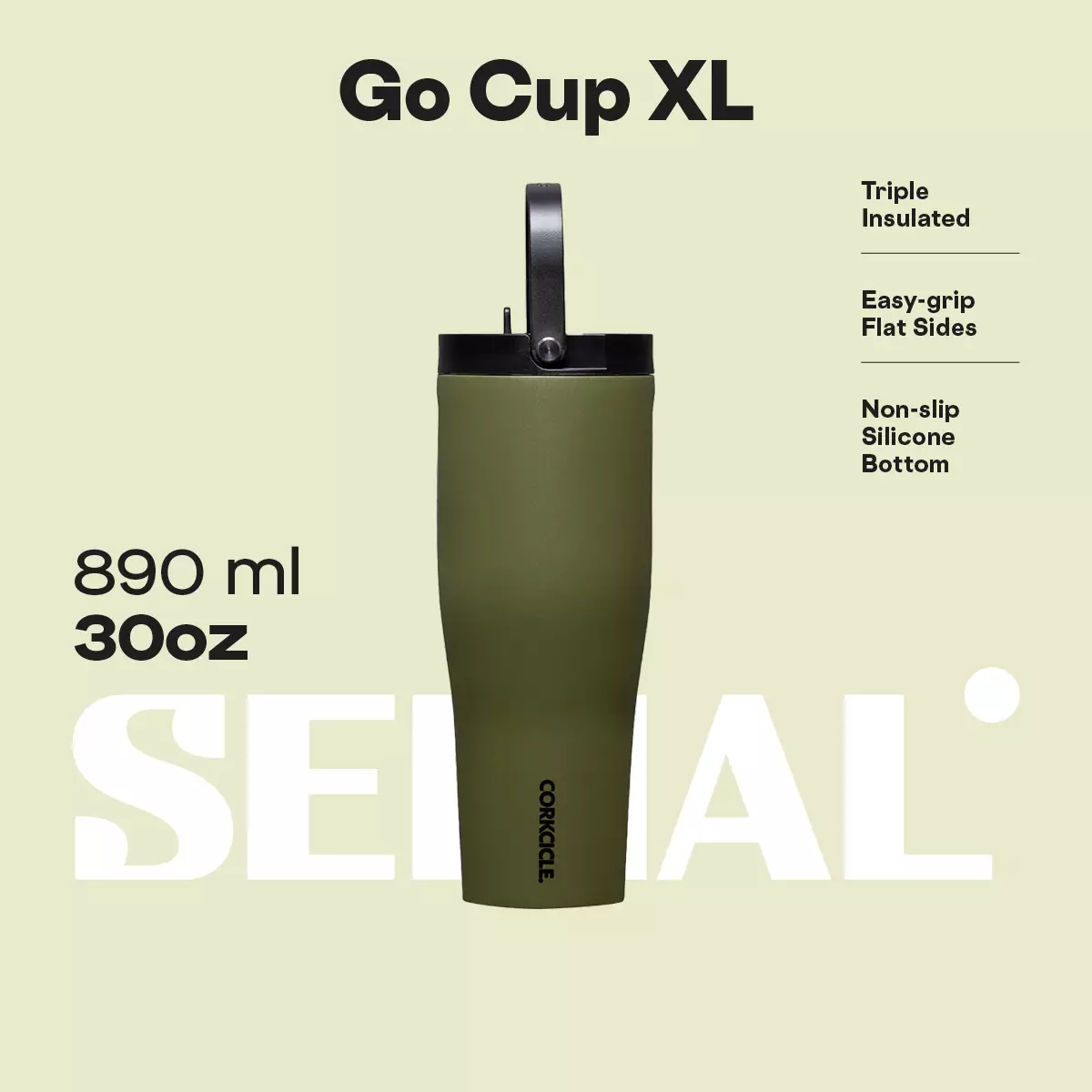 CORKCICLE Go Cup XL 30oz - Olive