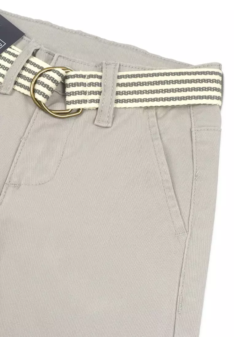 Boys Long Pants with Striped Belt