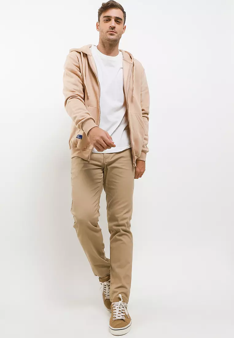 Jaket Resleting Hoodie Pria 2521J41