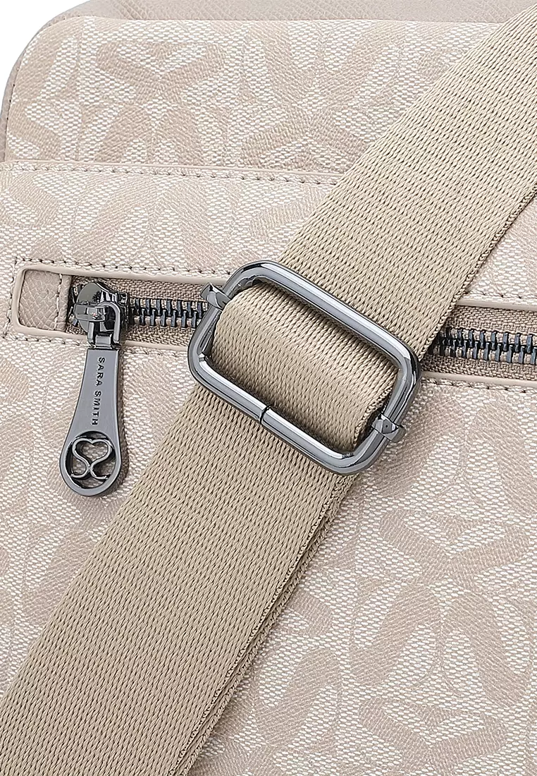 Men's Sling Bag / Crossbody Bag - Beige