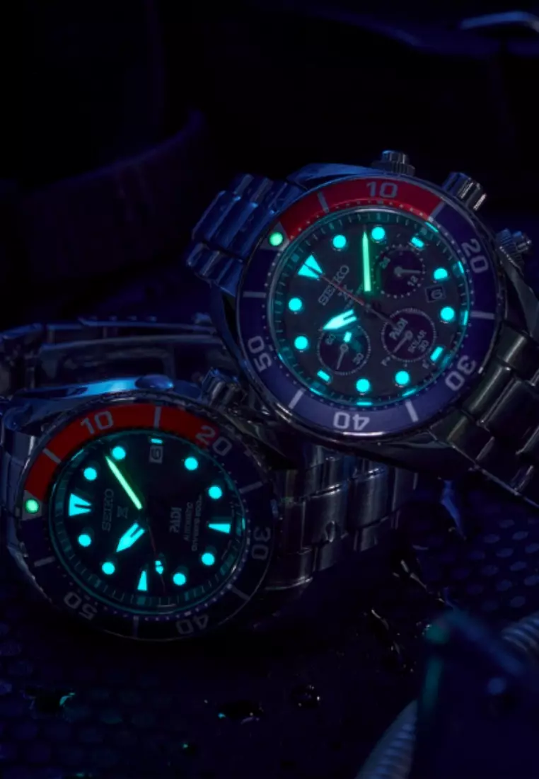 Seiko Prospex Sumo PADI 版潛水員 200 公尺黑色錶盤不鏽鋼錶帶自動錶 SPB181J1