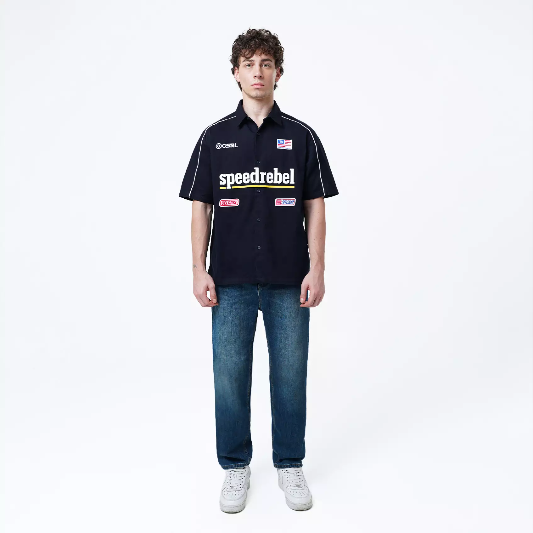 CELCIUS Speed Rebel Kemeja Lengan Pendek LIN001545C Navy
