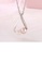 Glamorousky white 925 Sterling Silver Simple Fashion Geometric Freshwater Pearl Pendant with Cubic Zirconia and Necklace E2414ACD032E8CGS_3