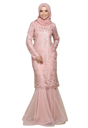 Zahirah Kurung Lace from ARCO in Pink