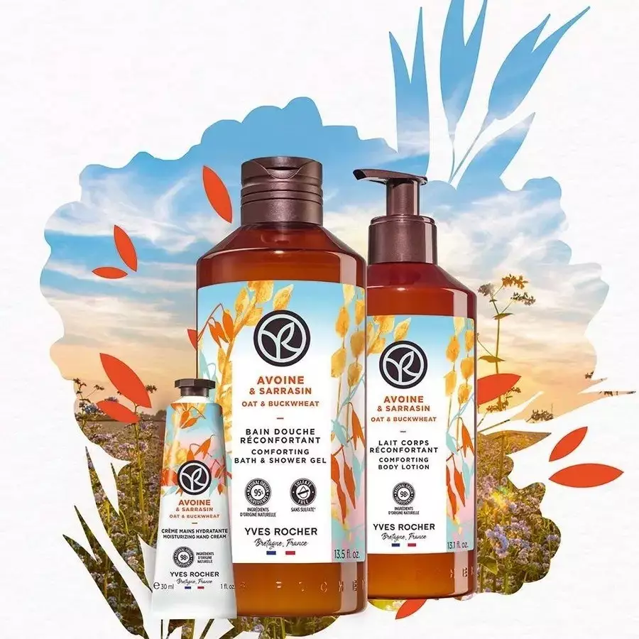 Yves Rocher Oat & Buckwheat Comforting Body Lotion 390 ml