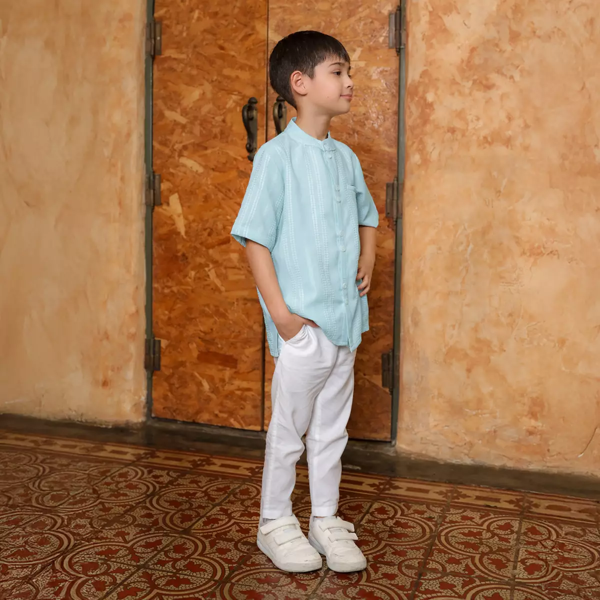 [Raya Collection] ZM Zaskia Mecca - Ruval Sky Blue - Kemeja Anak Pendek - Primadona Series Edisi Lilya Senja - Koleksi Ramadhan Series