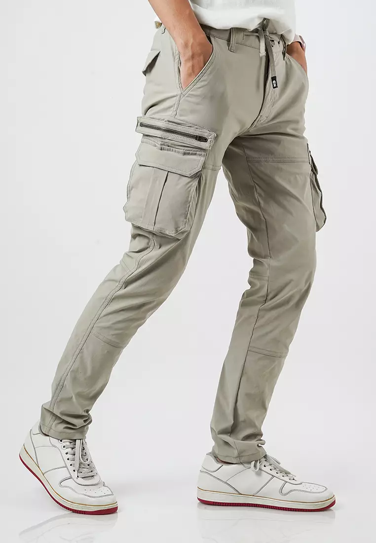 OXCON Celana Cargo Panjang Pria Pinggang Karet Slimfit Sparta Khakis