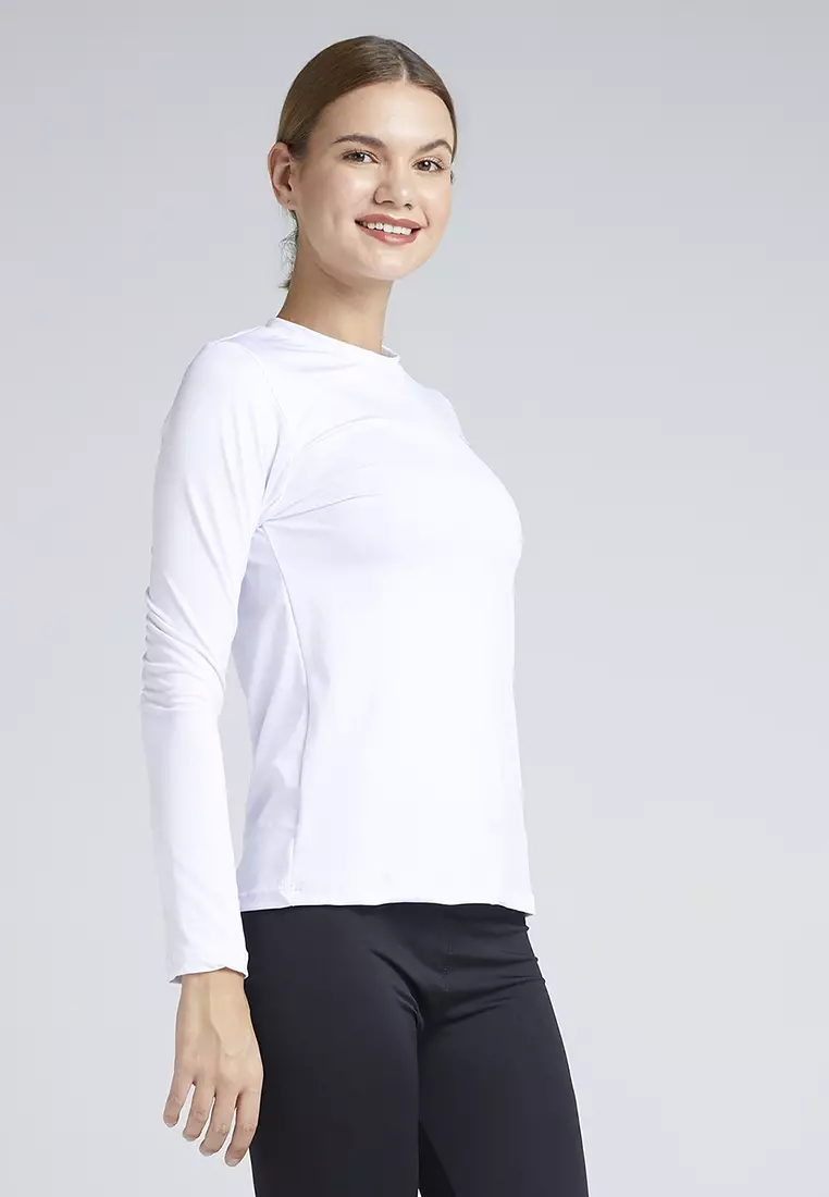 Flexzone Long Sleeves Sport Shirt Women Essential White