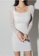 Crystal Korea Fashion white South Korea's new white light and thin see-through party date dress D80D8AA4E4D896GS_5