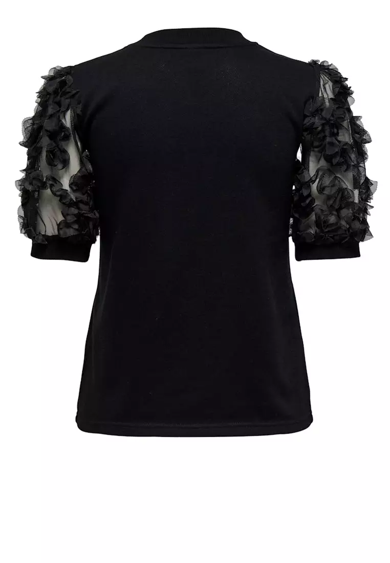 Ruffled Tulle Blouse