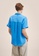 Mango 藍色 Linen-Blend Short-Sleeve Shirt 007D9AAA125164GS_3