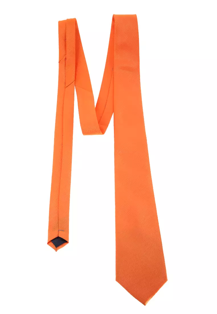 Stranger Dasi Pria Polos Plain Tie Man Neckwear Aksesoris Fashion Material Polyester ORIGINAL - Orange