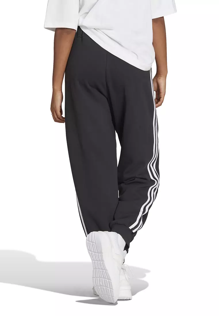 Jual ADIDAS essentials 3-stripes french terry loose-fit joggers ...