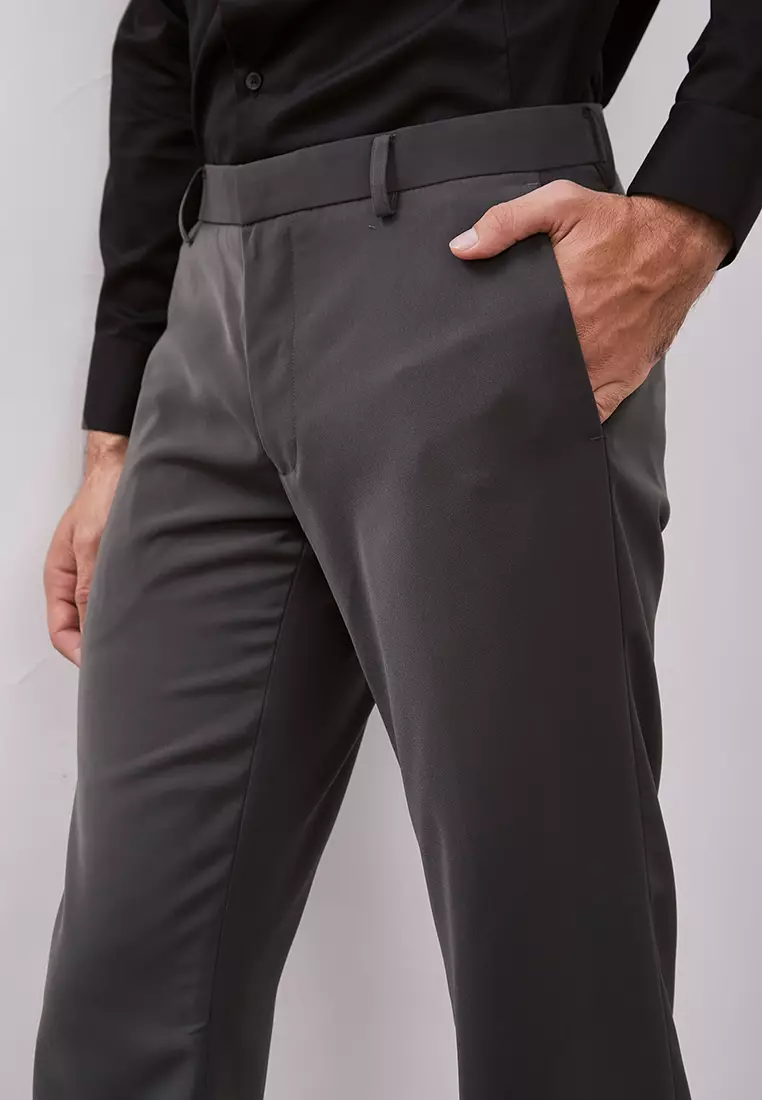 Jobb Lucido Celana Panjang Pria Slim Fit Abu-Abu