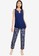 Springfield blue Plain Two-Material Tank Top 18380AAC14C4B0GS_3