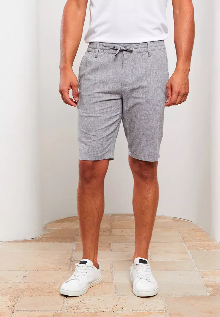 Buy LC WAIKIKI Standard Fit Linen Men's Shorts 2024 Online ZALORA