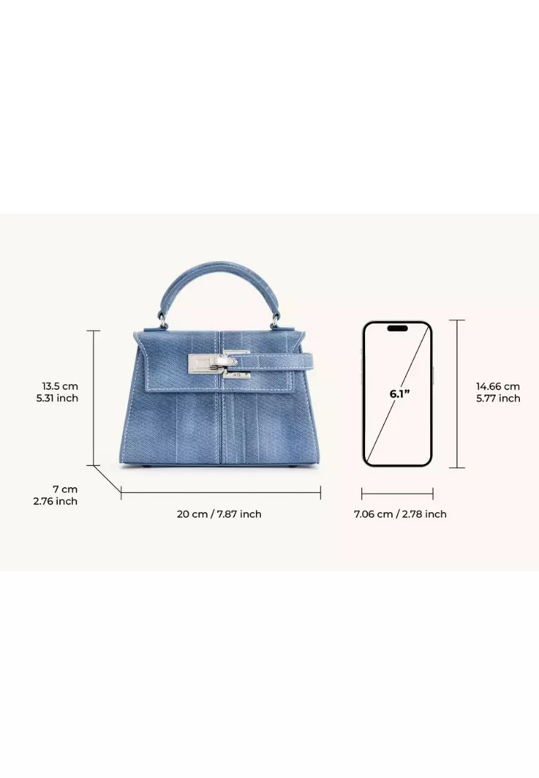 Elise Top Handle Bag - Blue
