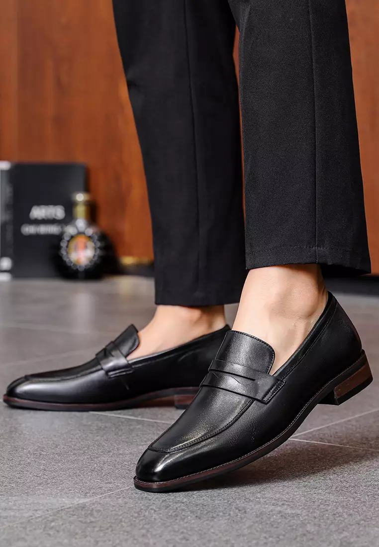 Grain Leather Penny loafers MK3193-1