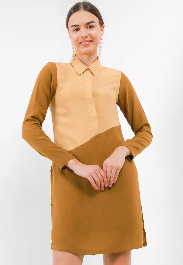 Jual Sophistix Clea Dress In Yellow And Brown Original 2025