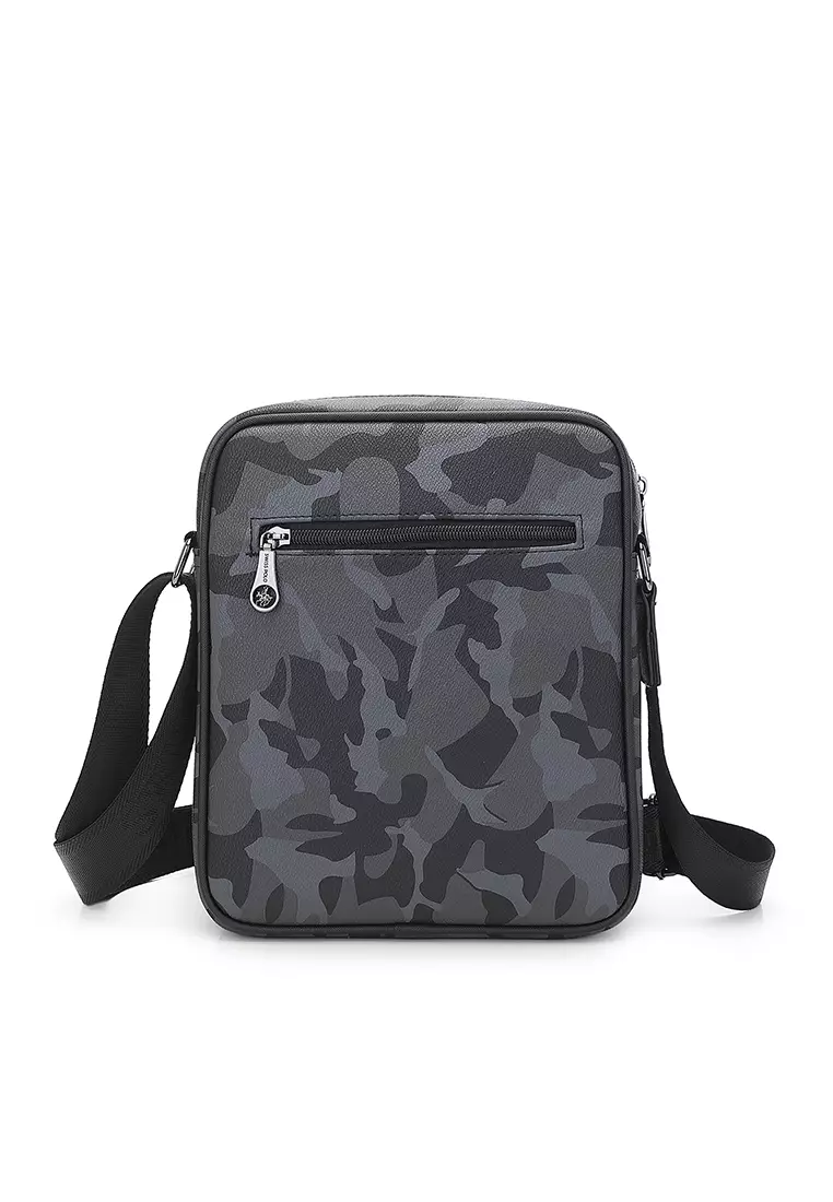 Men's Camouflage Sling Bag / Crossbody Bag (Tas Selempang Pria) - Hitam