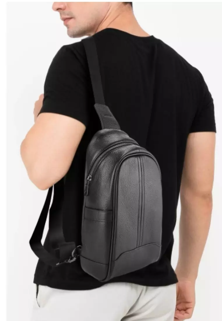 Pierre Cardin Tas Selempang Body Bag Pria Kulit 0112830701BLA