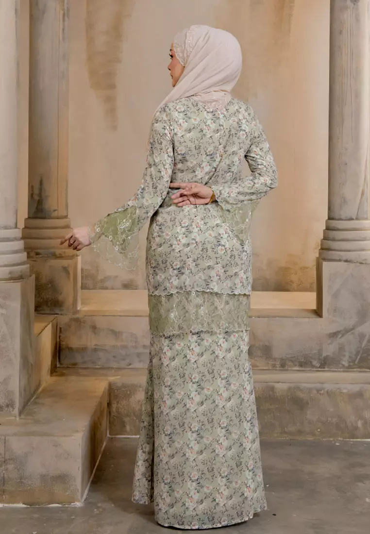 Kasturi Luxe Kurung Modern Chiffon with Sequin Lace